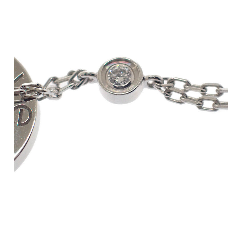 Cartier LOVE Circle B7219400 Necklace K18 White Gold Diamond Women's [Used] [A Rank]