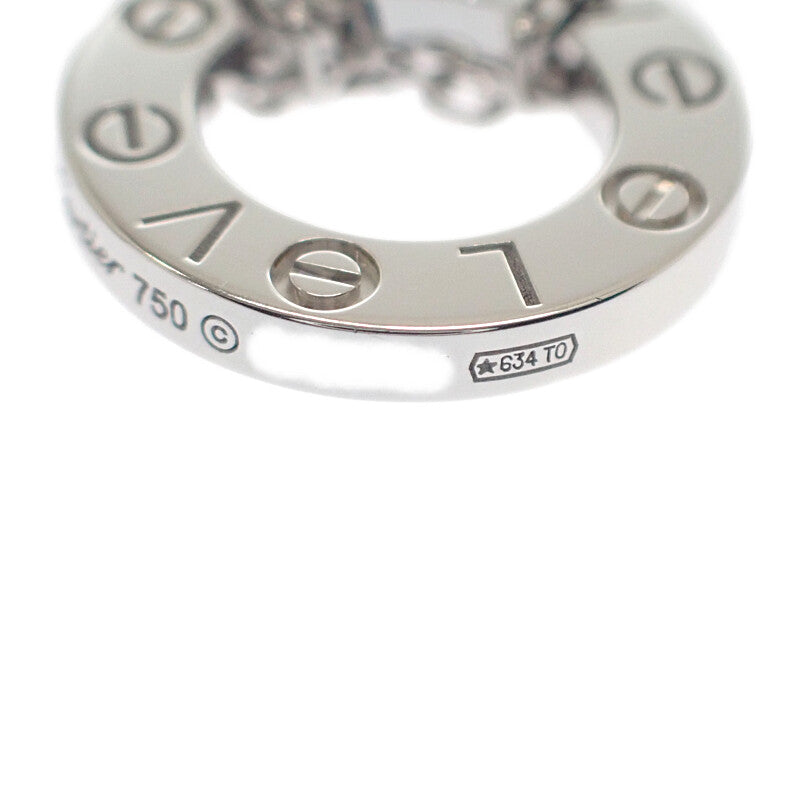 Cartier LOVE Circle B7219400 Necklace K18 White Gold Diamond Women's [Used] [A Rank]