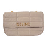 セリーヌ CELINE マトラッセモノクローム 111273EPZ.02TR ショルダーバッグ ゴートレザー アイボリー ゴールド金具 レディース【中古】【Aランク】