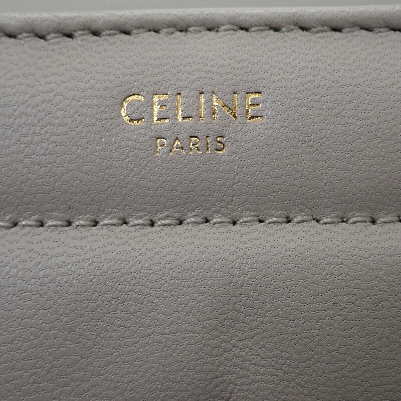 セリーヌ CELINE マトラッセモノクローム 111273EPZ.02TR ショルダーバッグ ゴートレザー アイボリー ゴールド金具 レディース【中古】【Aランク】
