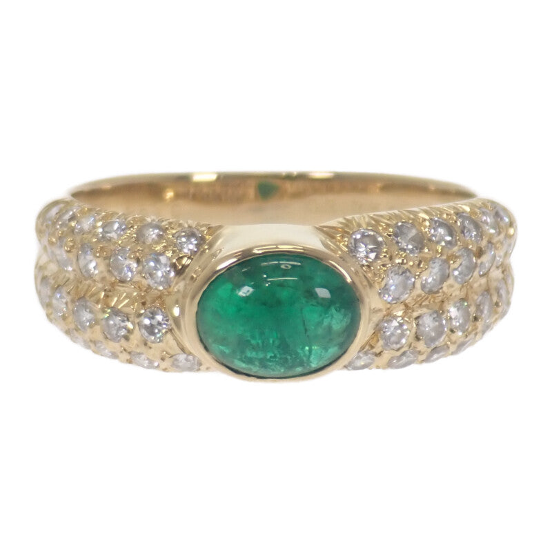 その他 otherメレリオ・ディ・メレー MELLERIO dits MELLER エメラルド 14号 リング K18イエローゴールド グリーン エメラルド ダイヤモンド レディース【中古】【Aランク】