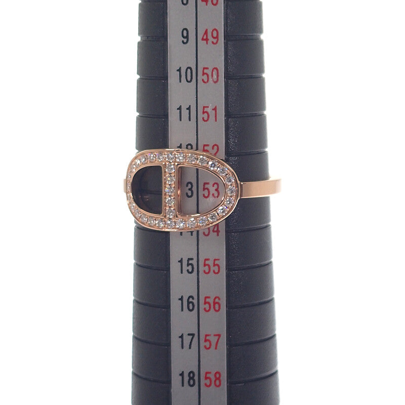 エルメス HERMES シェーヌ・ダンクル・コントゥール MM 13号 H122605B リング K18ピンクゴールド ダイヤモンド レディース【中古】【Aランク】