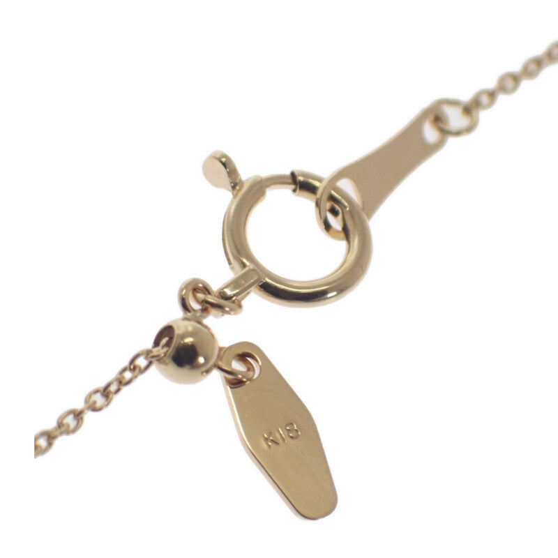 デザインジュエリー 1粒ダイヤ ネックレス K18イエローゴールド ダイヤモンド レディース【中古】【Aランク】