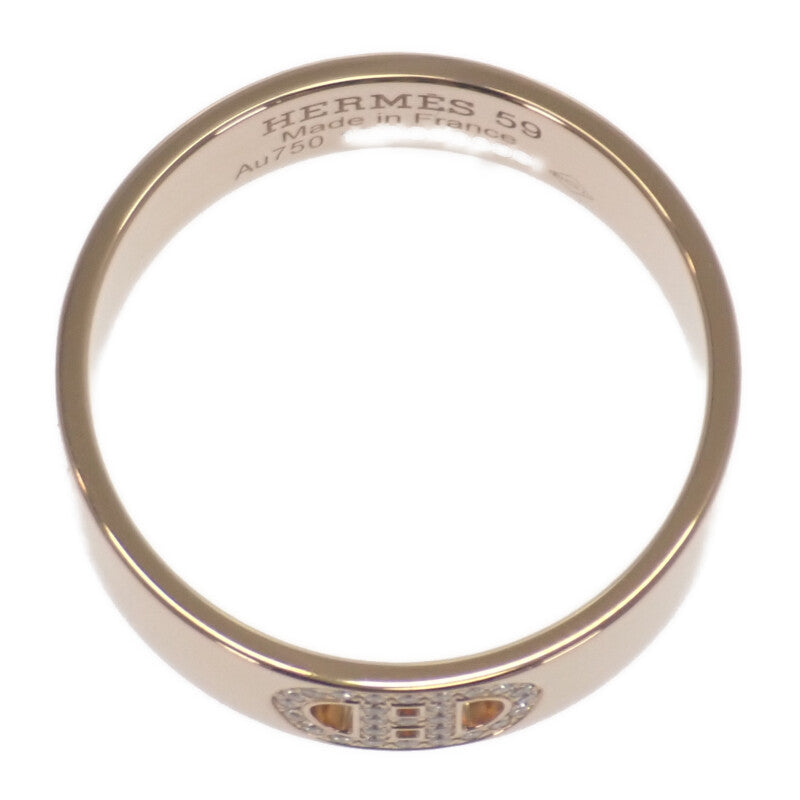 エルメス HERMES Hダンクル PM 19号 H115601B リング K18ピンクゴールド ダイヤモンド レディース【中古】【Aランク】