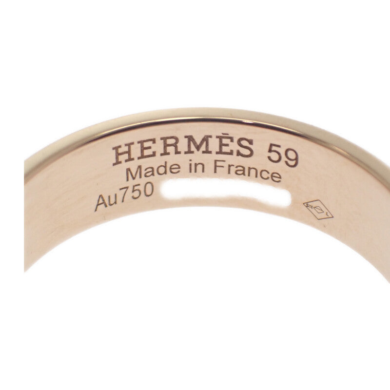エルメス HERMES Hダンクル PM 19号 H115601B リング K18ピンクゴールド ダイヤモンド レディース【中古】【Aランク】
