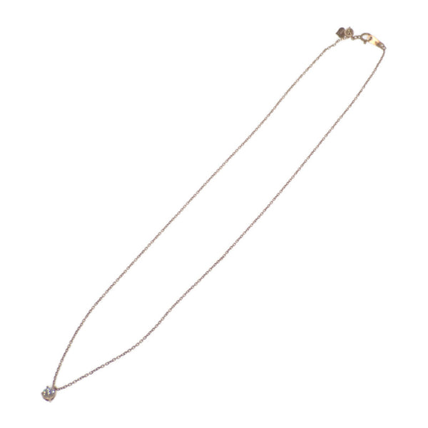 デザインジュエリー 一粒ダイヤ ネックレス K18ピンクゴールド ダイヤモンド レディース【中古】【Aランク】