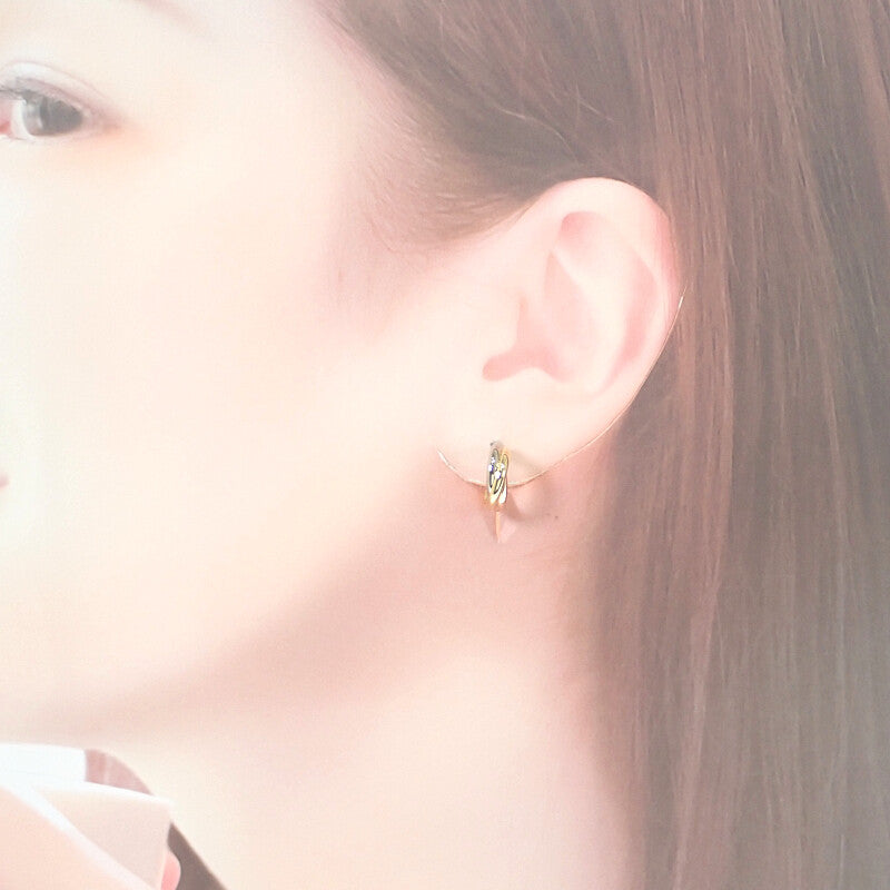 カルティエ CARTIER トリニティ イヤリング B8301540 ピアス K18イエローゴールド K18ピンクゴールド K18ホワイトゴールド レディース【中古】【Aランク】