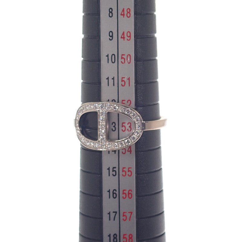 エルメス HERMES シェーヌ・ダンクル・コントゥール MM 13号 H122605B リング K18ホワイトゴールド K18WG ダイヤモンド レディース【中古】【Aランク】