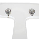 デザインジュエリー ハートシェイプ ピアス Pt900プラチナ ダイヤモンド レディース【中古】【Aランク】