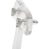 デザインジュエリー ハートシェイプ ピアス Pt900プラチナ ダイヤモンド レディース【中古】【Aランク】