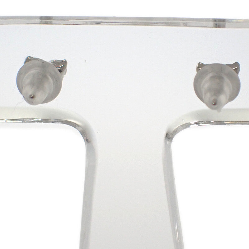 デザインジュエリー ハートシェイプ ピアス Pt900プラチナ ダイヤモンド レディース【中古】【Aランク】