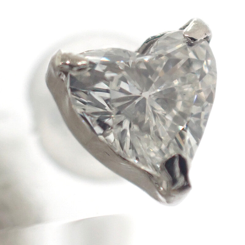 デザインジュエリー ハートシェイプ ピアス Pt900プラチナ ダイヤモンド レディース【中古】【Aランク】