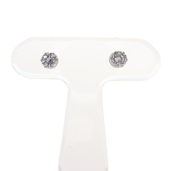 デザインジュエリー 1粒ダイヤ スタッドピアス ピアス Pt900プラチナ ダイヤモンド レディース【中古】【Aランク】
