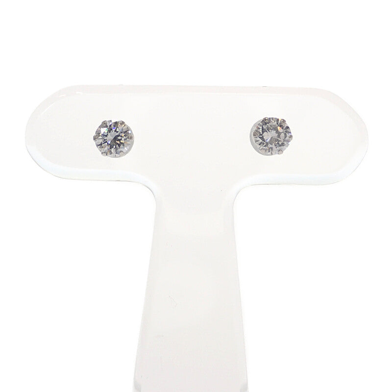 デザインジュエリー 1粒ダイヤ スタッドピアス ピアス Pt900プラチナ ダイヤモンド レディース【中古】【Aランク】