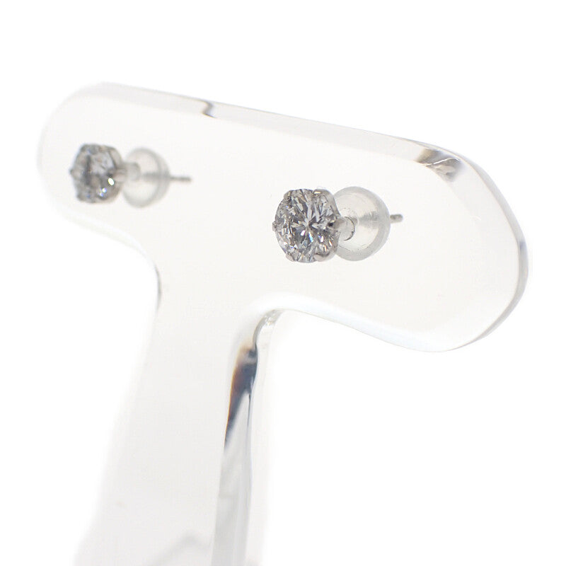 デザインジュエリー 1粒ダイヤ スタッドピアス ピアス Pt900プラチナ ダイヤモンド レディース【中古】【Aランク】