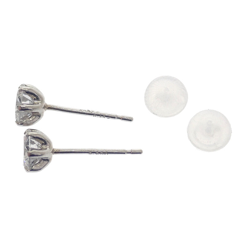 デザインジュエリー 1粒ダイヤ スタッドピアス ピアス Pt900プラチナ ダイヤモンド レディース【中古】【Aランク】