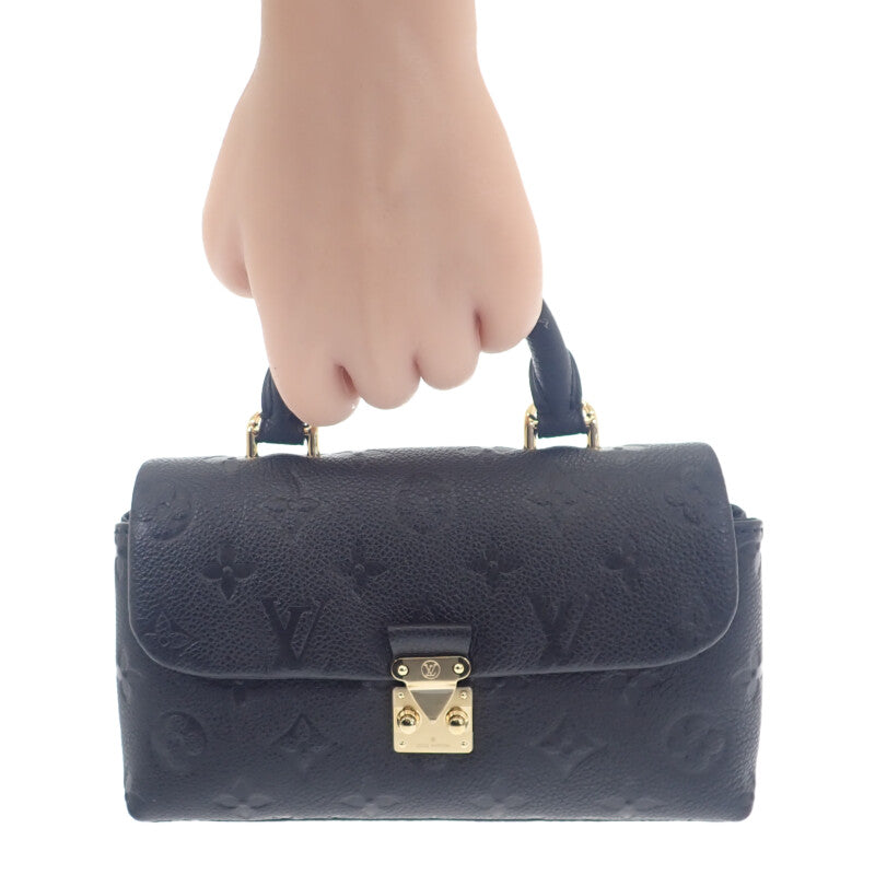 ルイヴィトン LOUIS VUITTON ナノマドレーヌ M12144 2WAYバッグ ハンドバッグ ショルダーバッグ モノグラムアンプラント ブラック ゴールド金具 レディース【中古】【Aランク】