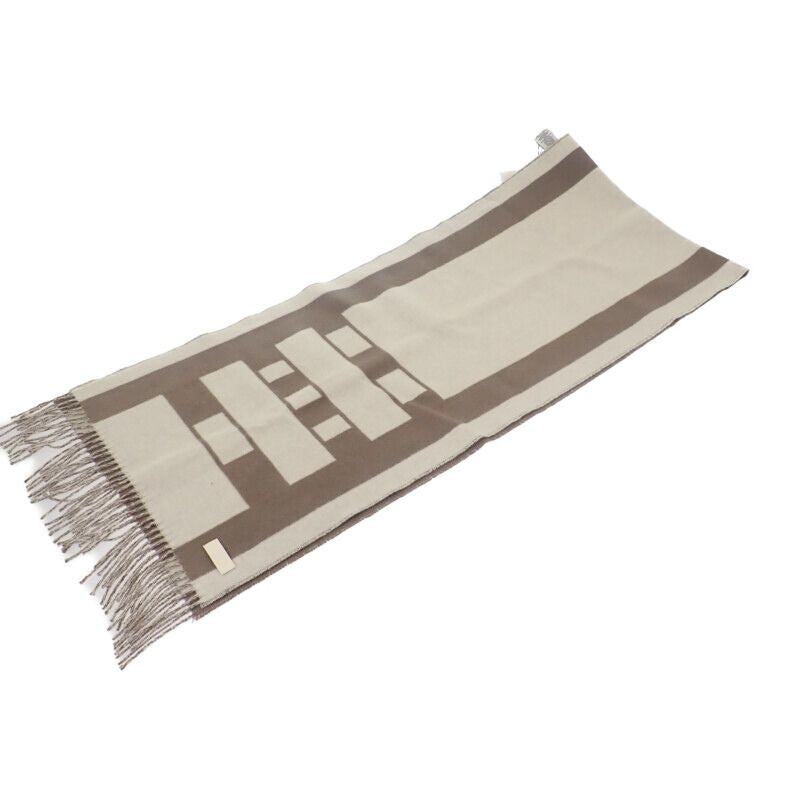 エルメス HERMES コンクール H259158S 03 マフラー カシミヤ アイボリー ブラウン イヴォワール / ピュス レディース メンズ ユニセックス【中古】【Aランク】