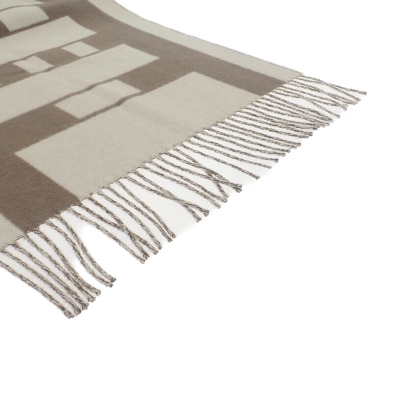 エルメス HERMES コンクール H259158S 03 マフラー カシミヤ アイボリー ブラウン イヴォワール / ピュス レディース メンズ ユニセックス【中古】【Aランク】