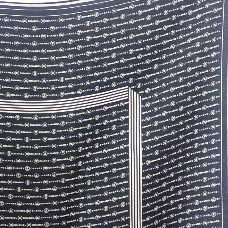 シャネル CHANEL ココマーク スカーフ シルク ブラック レディース【中古】【Aランク】