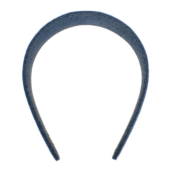 セリーヌ CELINE トリオンフデニムヘアバンド 460YV2BCO.07GD ヘアアクセサリー デニム ブルー ゴールド金具 レディース【中古】【Aランク】