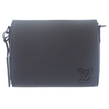 ルイヴィトン LOUIS VUITTON テイクオフ メッセンジャー M57080 ショルダーバッグ カーフ ブラック メンズ【中古】【Aランク】