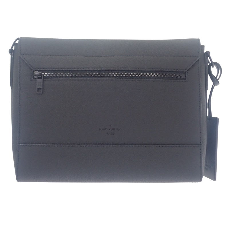 ルイヴィトン LOUIS VUITTON テイクオフ メッセンジャー M57080 ショルダーバッグ カーフ ブラック メンズ【中古】【Aランク】