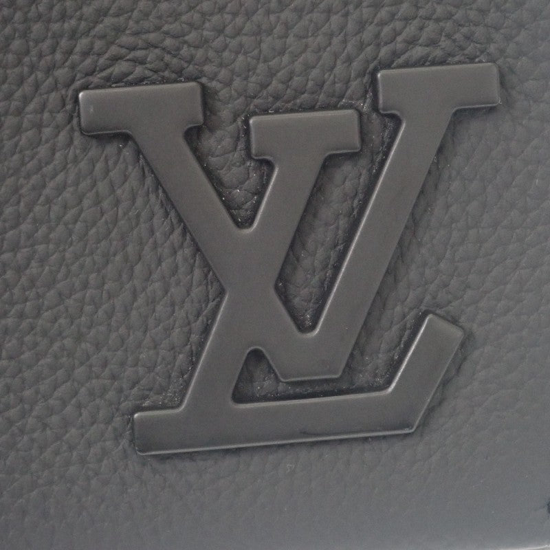 ルイヴィトン LOUIS VUITTON テイクオフ メッセンジャー M57080 ショルダーバッグ カーフ ブラック メンズ【中古】【Aランク】