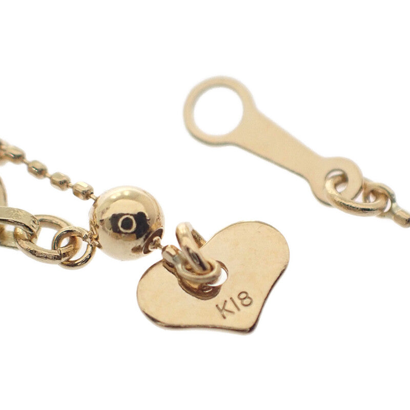 三日月モチーフ ネックレス K18イエローゴールド ダイヤモンド レディース【中古】【Aランク】