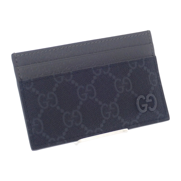 グッチ GUCCI バイカラーGG 768248 FACQC 1048 カードケース GGスプリームキャンバス ブラック メンズ レディース【中古】【Aランク】