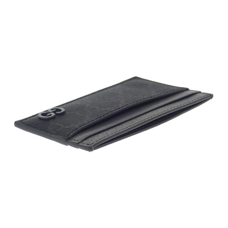 GUCCI Bi-color GG 768248 FACQC 1048 Card Case GG Supreme Canvas Black Men's Women's [Used] [A Rank]