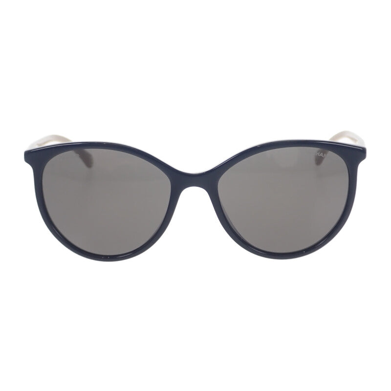 シャネル CHANEL PANTOS SUNGLASSES 5448-A サングラス プラスチック ブラック グレー シルバー金具 レディース【中古】【Aランク】