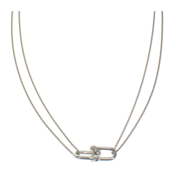ティファニー TIFFANY&Co. ラージ ダブル リンク ペンダント 63104337 ネックレス シルバー925 レディース メンズ【中古】【Aランク】