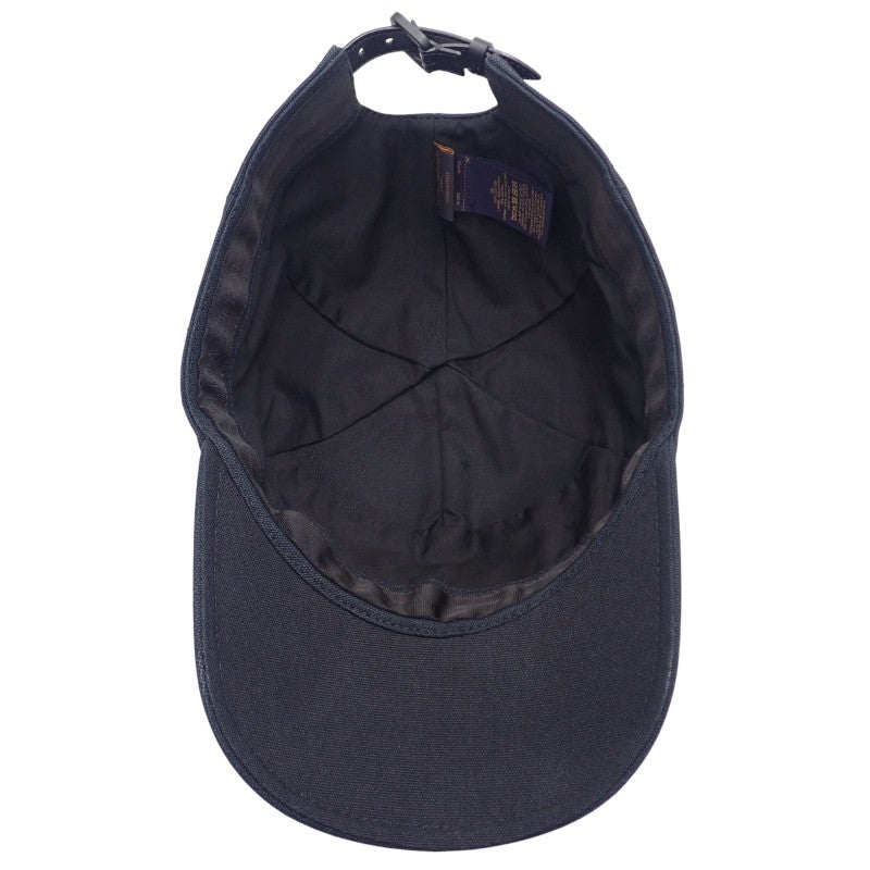 ルイヴィトン LOUIS VUITTON アエログラム M77125 キャップ コットン レザー キュプラ ブラック メンズ【中古】【Aランク】