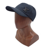 ルイヴィトン LOUIS VUITTON アエログラム M77125 キャップ コットン レザー キュプラ ブラック メンズ【中古】【Aランク】