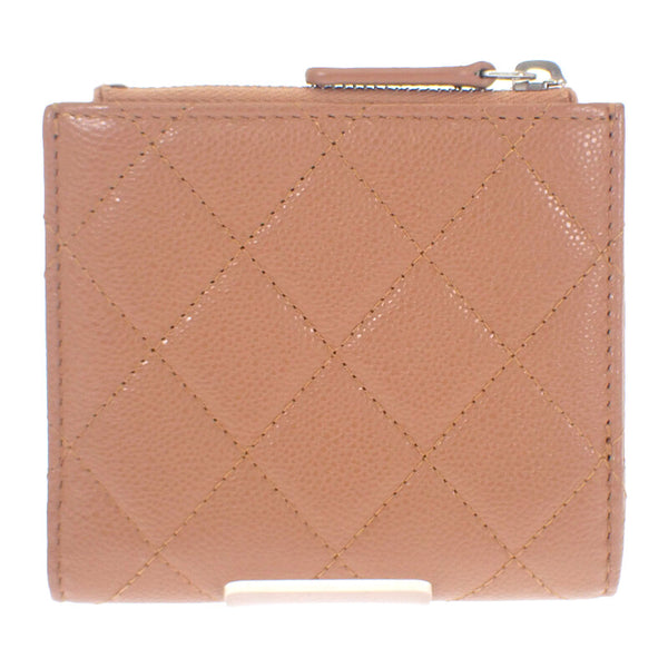 シャネル CHANEL クラシック スモールウォレット AP3388 コインケース グレインカーフレザー キャビアスキン キャメル シルバー金具 レディース【中古】【Aランク】