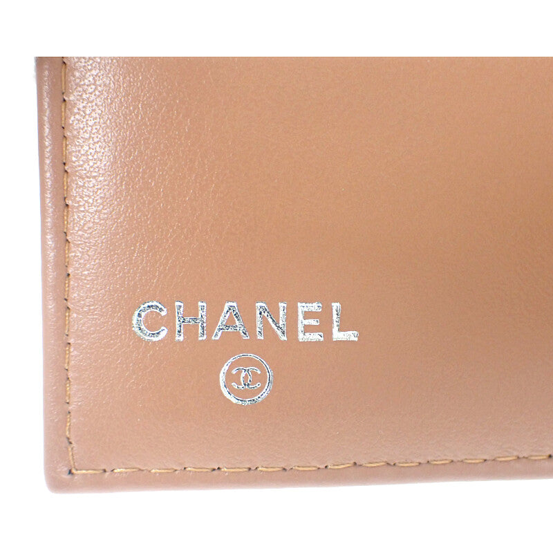 シャネル CHANEL クラシック スモールウォレット AP3388 コインケース グレインカーフレザー キャビアスキン キャメル シルバー金具 レディース【中古】【Aランク】