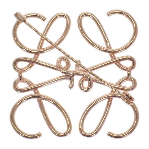 ロエベ LOEWE アナグラム 111.27.027 ブローチ メタル ピンク ローズゴールド レディース【中古】【ABランク】