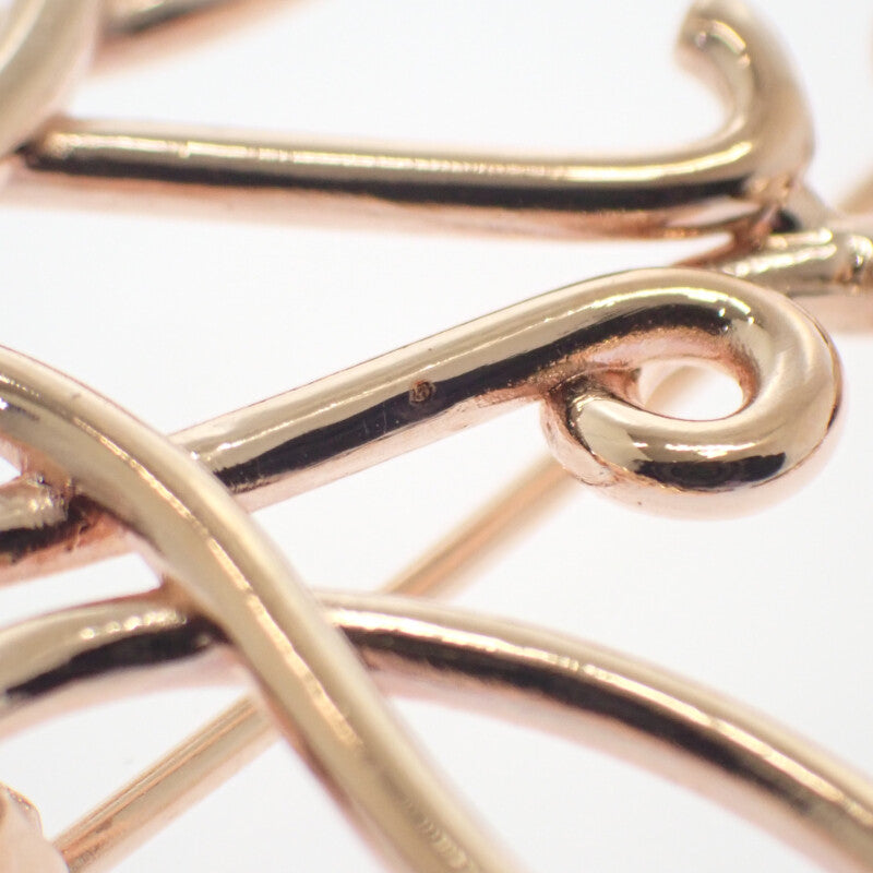 ロエベ LOEWE アナグラム 111.27.027 ブローチ メタル ピンク ローズゴールド レディース【中古】【ABランク】