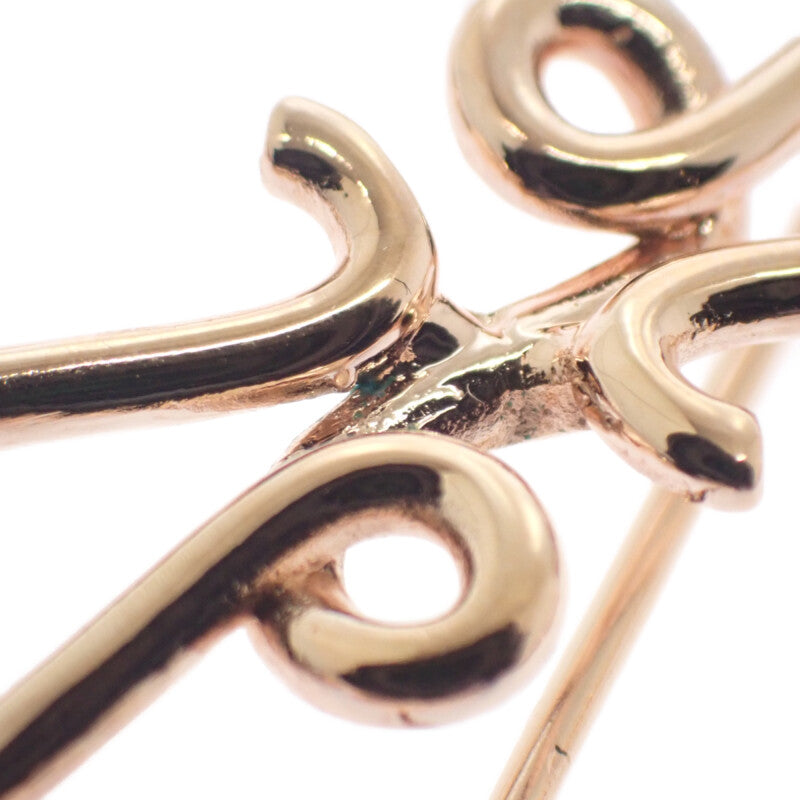 ロエベ LOEWE アナグラム 111.27.027 ブローチ メタル ピンク ローズゴールド レディース【中古】【ABランク】