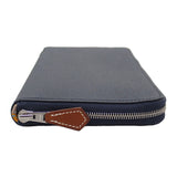 エルメス HERMES アザップ シルクインロング 長財布 ヴォーエプソン シルク ネイビー ブルーインディゴ バレニア レディース メンズ【中古】【Aランク】