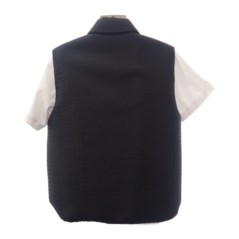 プラダ PRADA Re-Nylon 40 291998_S212_11FC ダウンベスト ナイロン ブラック シルバー金具 レディース【中古】【Aランク】