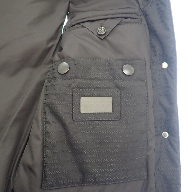 プラダ PRADA Re-Nylon 40 291998_S212_11FC ダウンベスト ナイロン ブラック シルバー金具 レディース【中古】【Aランク】