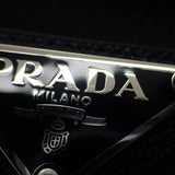 プラダ PRADA Re-Nylon 40 291998_S212_11FC ダウンベスト ナイロン ブラック シルバー金具 レディース【中古】【Aランク】