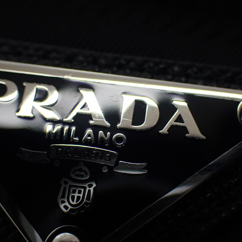 プラダ PRADA Re-Nylon 40 291998_S212_11FC ダウンベスト ナイロン ブラック シルバー金具 レディース【中古】【Aランク】