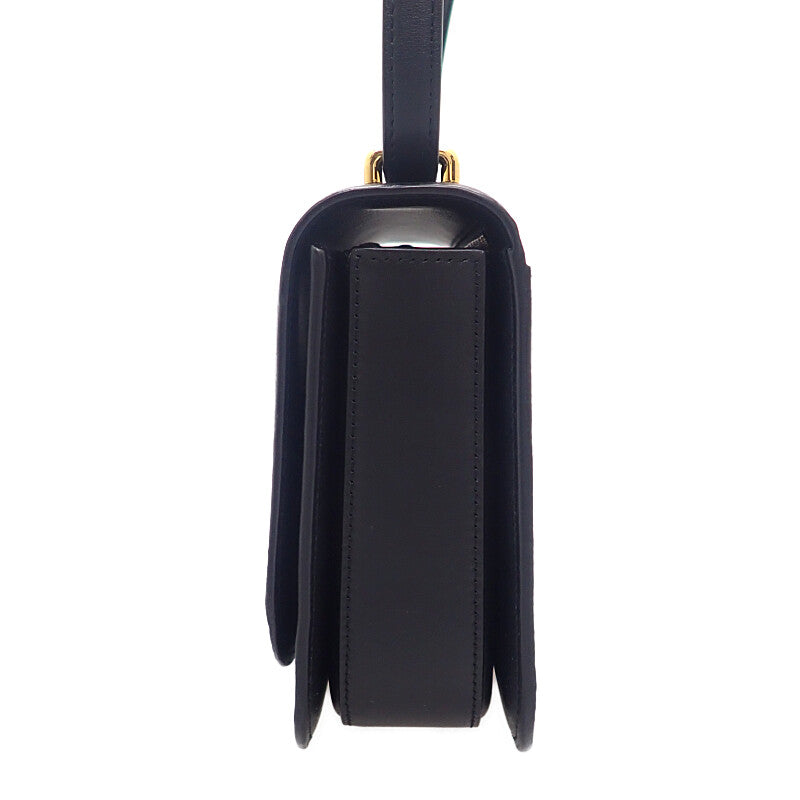 ロエベ LOEWE ゴヤ バッグ ミディアム A896N01X03 ショルダーバッグ カーフ ブラック ゴールド金具 レディース【中古】【ABランク】