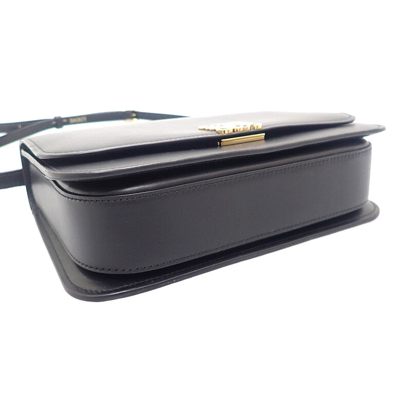 ロエベ LOEWE ゴヤ バッグ ミディアム A896N01X03 ショルダーバッグ カーフ ブラック ゴールド金具 レディース【中古】【ABランク】