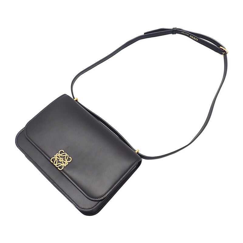 ロエベ LOEWE ゴヤ バッグ ミディアム A896N01X03 ショルダーバッグ カーフ ブラック ゴールド金具 レディース【中古】【ABランク】