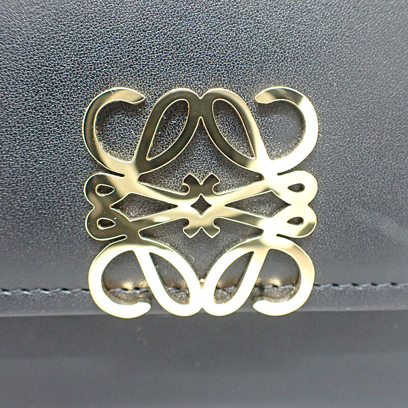 ロエベ LOEWE ゴヤ バッグ ミディアム A896N01X03 ショルダーバッグ カーフ ブラック ゴールド金具 レディース【中古】【ABランク】