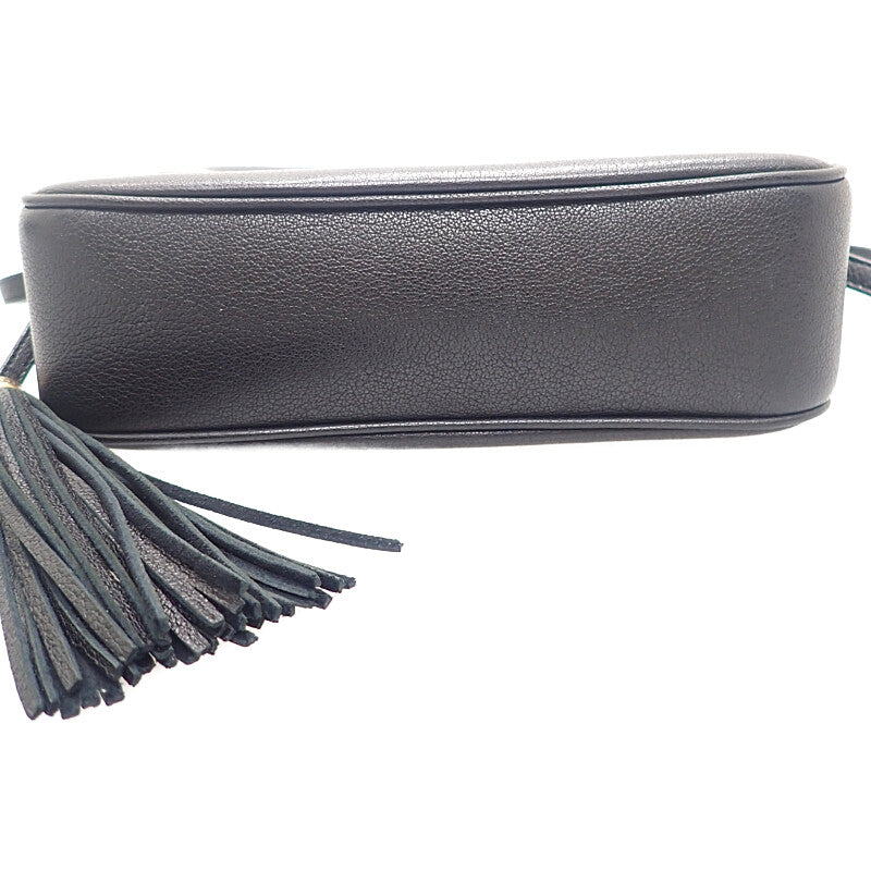 サンローラン SAINT LAURENT ルーカメラバッグ 612542 ショルダーバッグ カーフ ブラック ゴールド金具 レディース【中古】【ABランク】